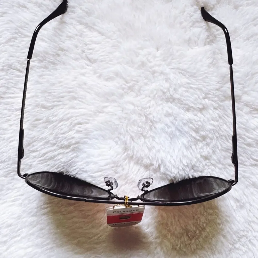 Zane Black w/ Blue Lense Polarized Mirrored Sunglasses
